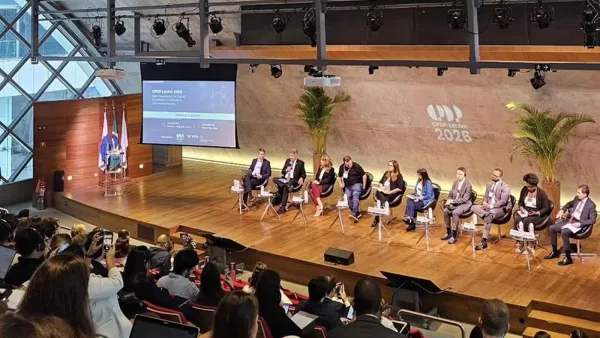 Panel de CPDP LatAm 2026 ante el público en FGV Direito Rio.